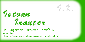 istvan krauter business card